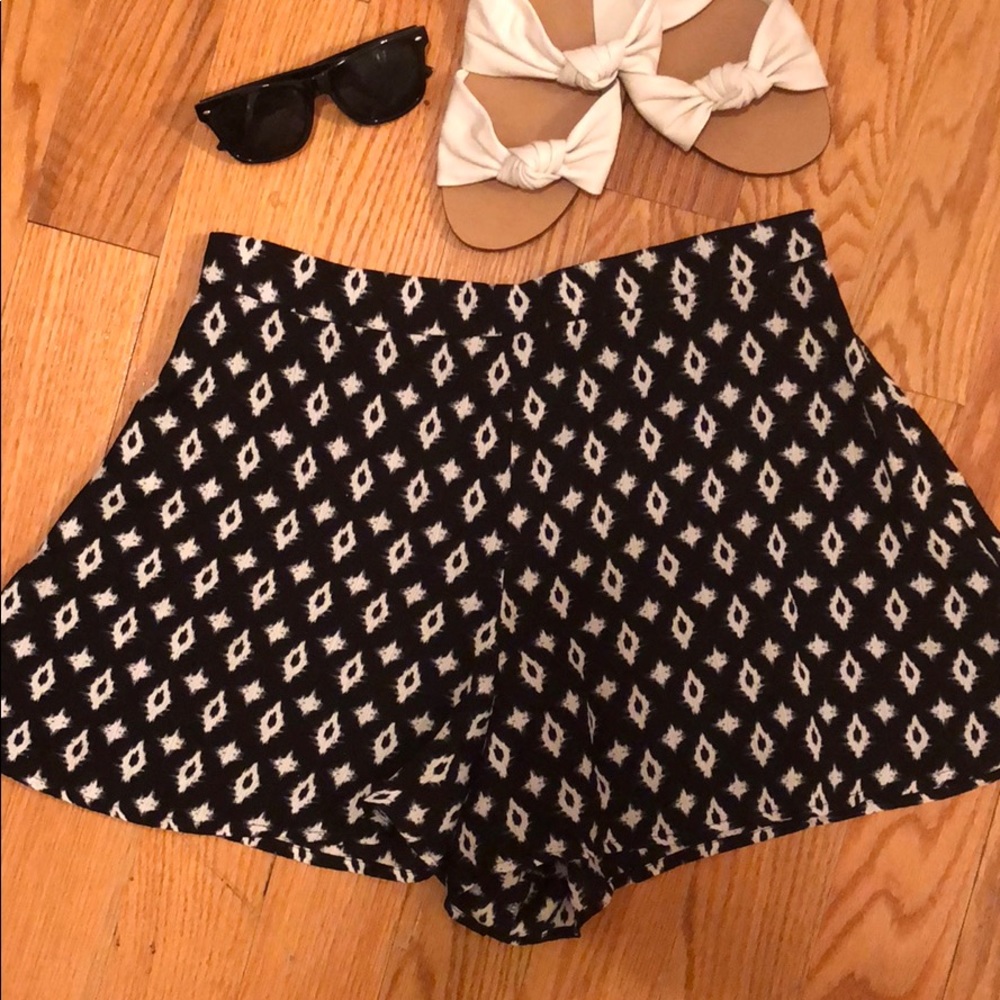 Aqua high waisted shorts